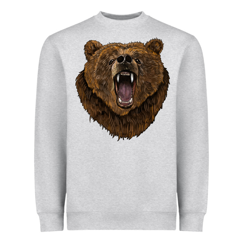 Bear Head Heavyweight Sweatshirt by BarkalooDesign | Teevron