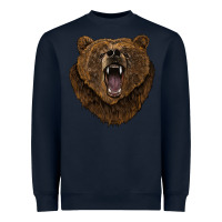 Navy bear head Heavyweight Sweatshirt - BarkalooDesign