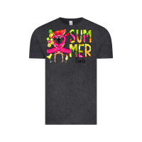 Vintage Black Summer Girls Flamingo Vintage Tee - CowCowDesign