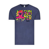 Vintage Denim Summer Girls Flamingo Vintage Tee - CowCowDesign