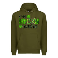Army Green st. patrick's day one lucky teacher Premium Hoodie - RanaPortraitStore