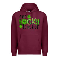 Burgundy st. patrick's day one lucky teacher Premium Hoodie - RanaPortraitStore