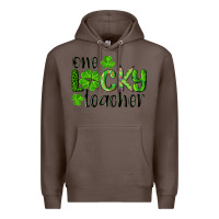 Coffee st. patrick's day one lucky teacher Premium Hoodie - RanaPortraitStore