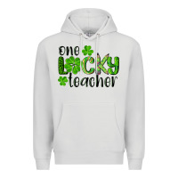 Dove Grey st. patrick's day one lucky teacher Premium Hoodie - RanaPortraitStore