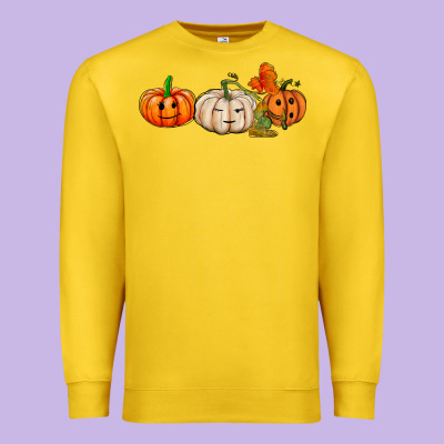 Pumpkins Face Premium Sweatshirt Designed By Adodesignshop