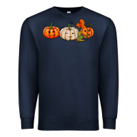Navy pumpkins face Premium Sweatshirt - AdoDesignShop