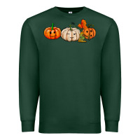 Sports Green pumpkins face Premium Sweatshirt - AdoDesignShop