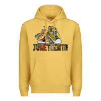 Antique Gold steppin into juneteenth Premium Hoodie - SublimationCraftShop