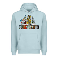 Blue Mist steppin into juneteenth Premium Hoodie - SublimationCraftShop