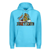 Ocean Blue steppin into juneteenth Premium Hoodie - SublimationCraftShop