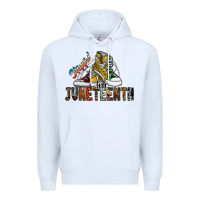 White steppin into juneteenth Premium Hoodie - SublimationCraftShop