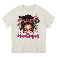 Cream Small business messy bun Heavy Core Tee - texasbilliewilder