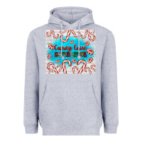 Heather Grey candy cane Christmas Heavyweight Hoodie - AdoDesignShop