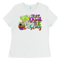 White eat drink and be scary Ladies Tee - CowGirlArtShop