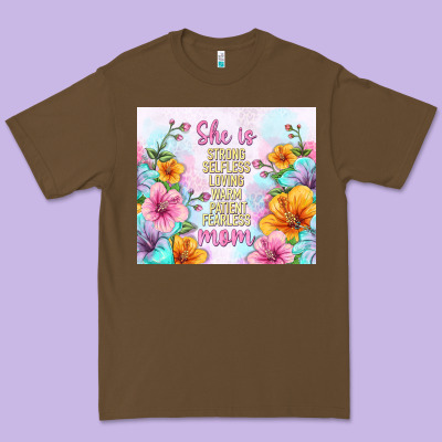 She Is Mom With Flowers Premium Tee Designed By Tumblerdesignbyshophia