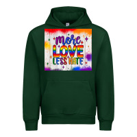 Forest Green more love less hate tumbler Urban Hoodie - JahusDesignShop