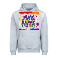 Heather Grey more love less hate tumbler Urban Hoodie - JahusDesignShop