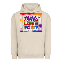 Pigment French Oak more love less hate tumbler Urban Hoodie - JahusDesignShop