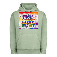 Pigment Oil Green more love less hate tumbler Urban Hoodie - JahusDesignShop