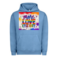 Pigment Pebble Blue more love less hate tumbler Urban Hoodie - JahusDesignShop