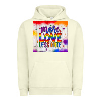 Pigment Pistachio more love less hate tumbler Urban Hoodie - JahusDesignShop