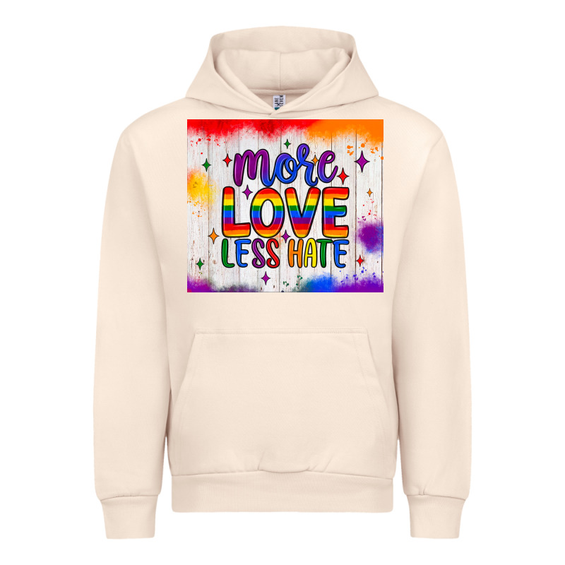More Love Less Hate Tumbler Urban Hoodie by JahusDesignShop | Teevron
