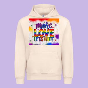 More Love Less Hate Tumbler Urban Hoodie Designed By Jahusdesignshop