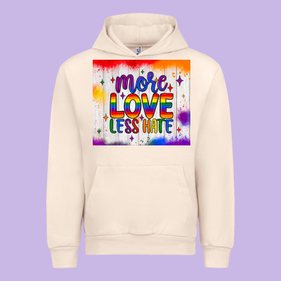 More Love Less Hate Tumbler Urban Hoodie Designed By Jahusdesignshop