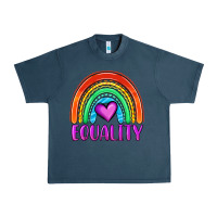 Midnight Navy equality rainbow Urban Heavy Tee - OliviaCreatesArt