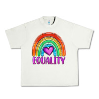 Pistachio equality rainbow Urban Heavy Tee - OliviaCreatesArt