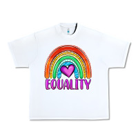 White equality rainbow Urban Heavy Tee - OliviaCreatesArt