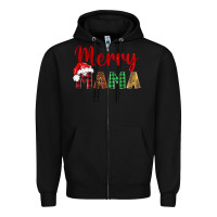 Black merry mama Zipper Hoodie - BarkalooDesign