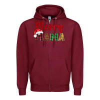 Burgundy merry mama Zipper Hoodie - BarkalooDesign