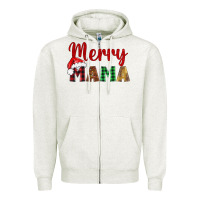 Oatmeal Heather merry mama Zipper Hoodie - BarkalooDesign