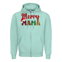 Seafoam merry mama Zipper Hoodie - BarkalooDesign