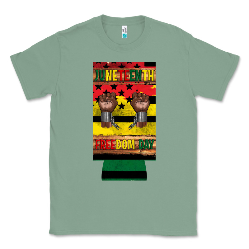 Juneteenth Freedom Day 12 Oz Can Cooler (slim) 2 Classic Tee by Artiststas | Teevron