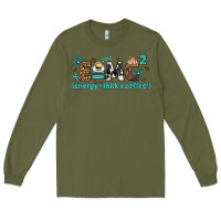 Army Green e=mc2 energy milk coffee bbs Long Sleeve Tee - BundleAndBundleShop