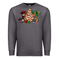 Charcoal Heather joy with christmas tree cake ado Premium Sweatshirt - AdoDesignShop