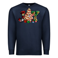 Navy joy with christmas tree cake ado Premium Sweatshirt - AdoDesignShop