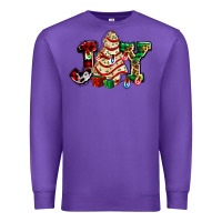 Purple joy with christmas tree cake ado Premium Sweatshirt - AdoDesignShop