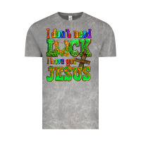 Cloud Rock St. Patrick's I dont need luck i have got Jesus Vintage Tee - OliviaCreatesArt