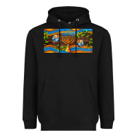 Black hanukkah with candlestick Heavyweight Hoodie - AdoDesignShop