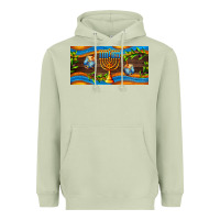 Matcha hanukkah with candlestick Heavyweight Hoodie - AdoDesignShop