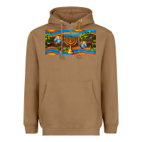 Toasted Coconut hanukkah with candlestick Heavyweight Hoodie - AdoDesignShop