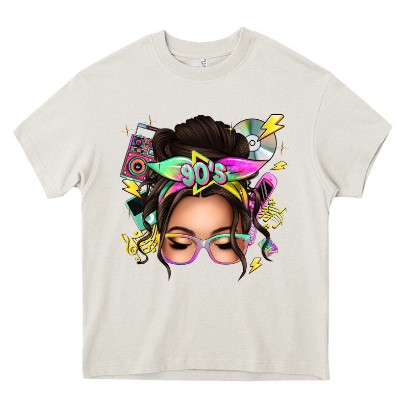 90s Messy Bun Heavy Core Tee by texasbilliewilder | Teevron