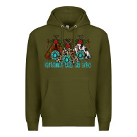 Army Green Christmas With Tribe Premium Hoodie - CowhideDigitalArt