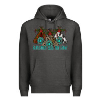 Charcoal Heather Christmas With Tribe Premium Hoodie - CowhideDigitalArt