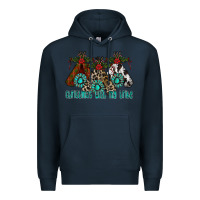 Navy Christmas With Tribe Premium Hoodie - CowhideDigitalArt