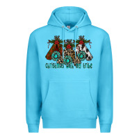 Ocean Blue Christmas With Tribe Premium Hoodie - CowhideDigitalArt