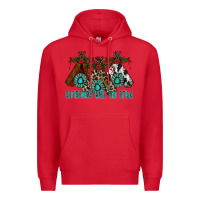Red Christmas With Tribe Premium Hoodie - CowhideDigitalArt